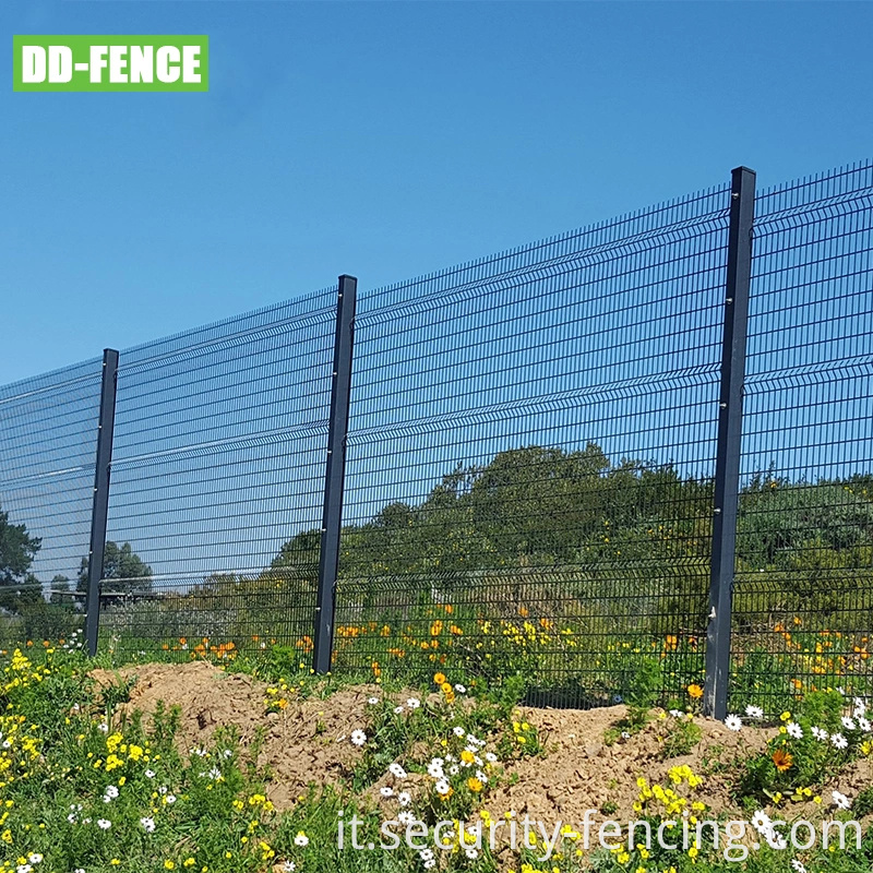 Vendita calda in polvere o recinzione in rete a filo saldato zincato rivestito in PVC